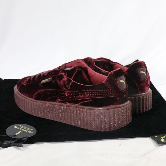 FENTY x PUMA Rihanna Creeper Burgundy Sneakers Sz 10 US Men 11.5 Wmn - Picture 9 of 16